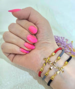 Load image into Gallery viewer, 18K Real Gold Thread Cross Bracelet
