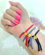 Load image into Gallery viewer, 18K Real Gold Thread Cross Bracelet
