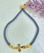 Load image into Gallery viewer, 18K Real Gold Thread Cross Bracelet
