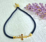 Load image into Gallery viewer, 18K Real Gold Thread Cross Bracelet
