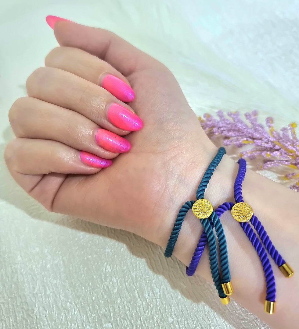 18K Real Gold Thread Cross Bracelet