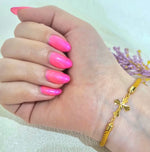 Load image into Gallery viewer, 18K Real Gold Thread Cross Bracelet
