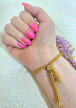 Load image into Gallery viewer, 18K Real Gold Thread Cross Bracelet

