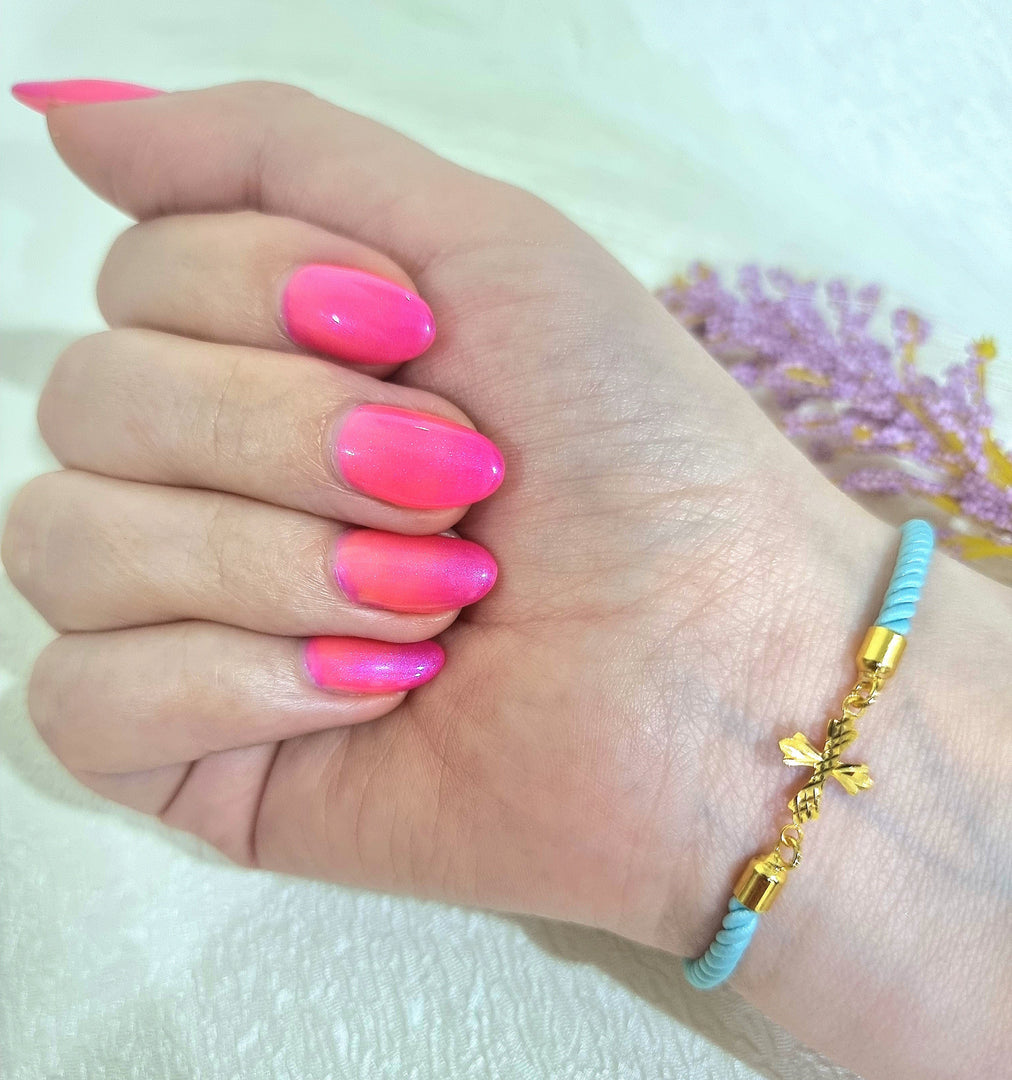 18K Real Gold Thread Cross Bracelet