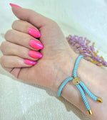 Load image into Gallery viewer, 18K Real Gold Thread Cross Bracelet
