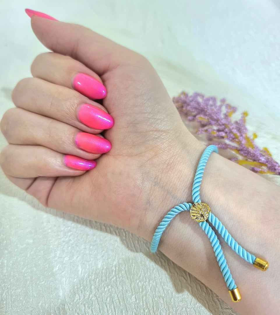 18K Real Gold Thread Cross Bracelet