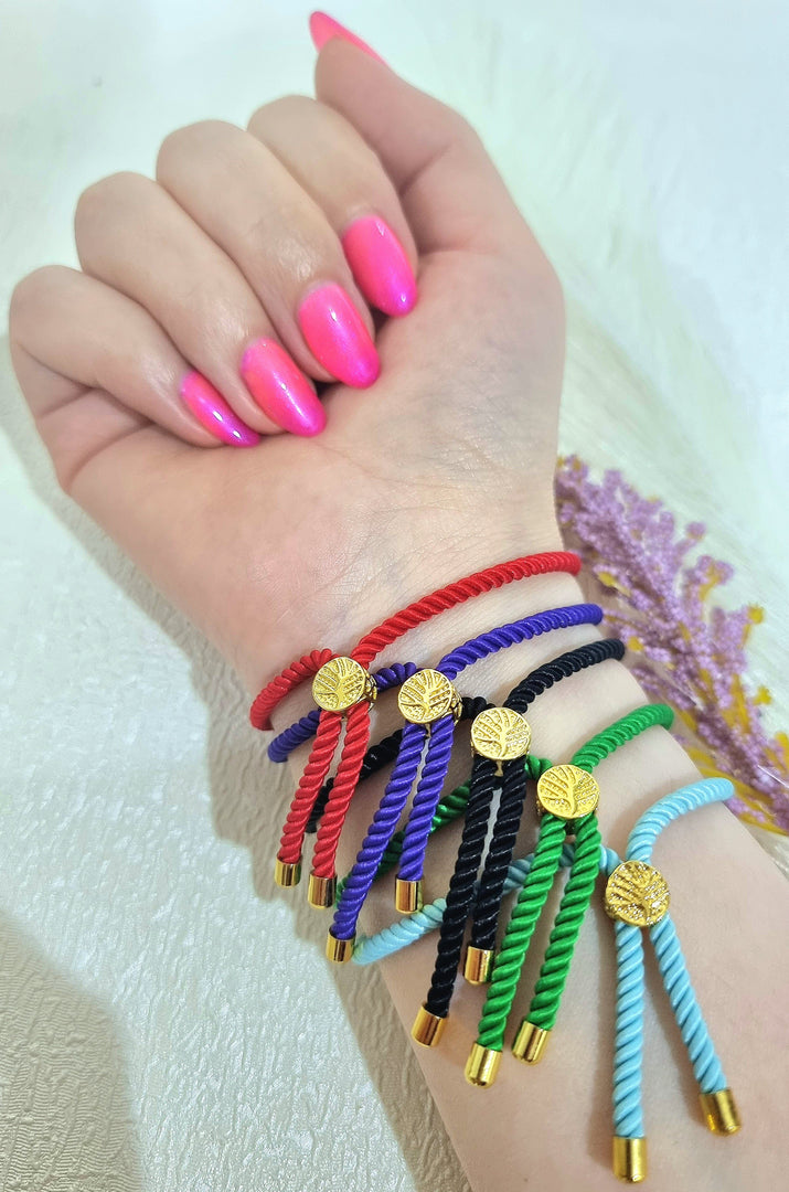 18K Real Gold Thread Cross Bracelet