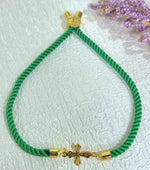 Load image into Gallery viewer, 18K Real Gold Thread Cross Bracelet
