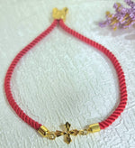 Load image into Gallery viewer, 18K Real Gold Thread Cross Bracelet
