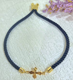 Load image into Gallery viewer, 18K Real Gold Thread Cross Bracelet
