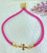 Load image into Gallery viewer, 18K Real Gold Thread Cross Bracelet
