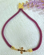 Load image into Gallery viewer, 18K Real Gold Thread Cross Bracelet
