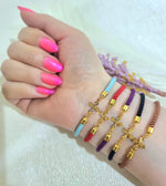 Load image into Gallery viewer, 18K Real Gold Thread Cross Bracelet
