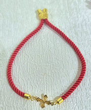 18K Real Gold Thread Cross Bracelet