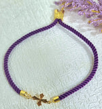 Load image into Gallery viewer, 18K Real Gold Thread Cross Bracelet
