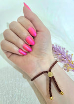 Load image into Gallery viewer, 18K Real Gold Thread Cross Bracelet
