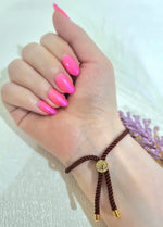 Load image into Gallery viewer, 18K Real Gold Thread Cross Bracelet
