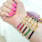 Load image into Gallery viewer, 18K Real Gold Thread Cross Bracelet

