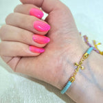 Load image into Gallery viewer, 18K Real Gold Thread Cross Bracelet
