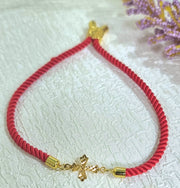 18K Real Gold Thread Cross Bracelet