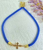 Load image into Gallery viewer, 18K Real Gold Thread Cross Bracelet
