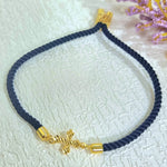 Load image into Gallery viewer, 18K Real Gold Thread Cross Bracelet
