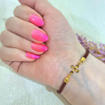 Load image into Gallery viewer, 18K Real Gold Thread Cross Bracelet
