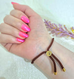 Load image into Gallery viewer, 18K Real Gold Thread Cross Bracelet

