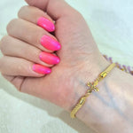 Load image into Gallery viewer, 18K Real Gold Thread Cross Bracelet
