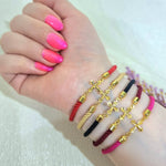 Load image into Gallery viewer, 18K Real Gold Thread Cross Bracelet
