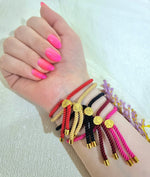 Load image into Gallery viewer, 18K Real Gold Thread Cross Bracelet
