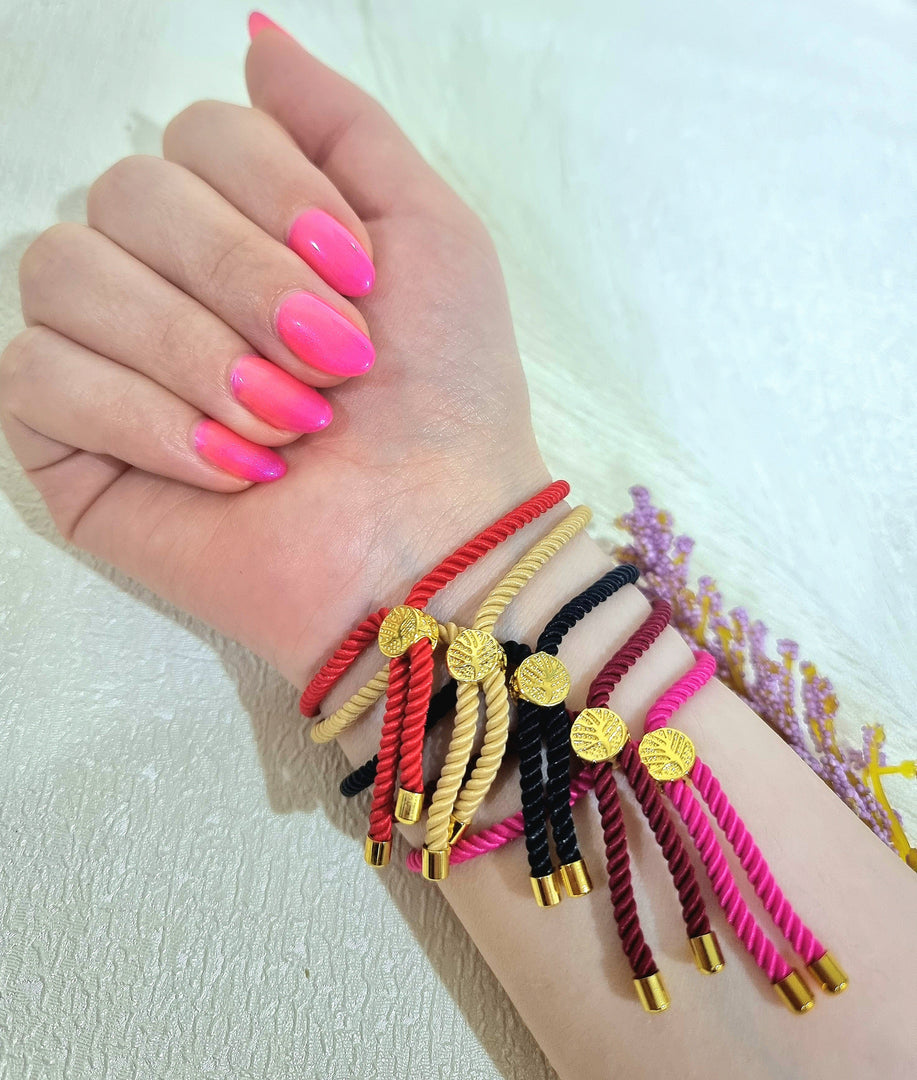 18K Real Gold Thread Cross Bracelet
