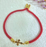 Load image into Gallery viewer, 18K Real Gold Thread Cross Bracelet
