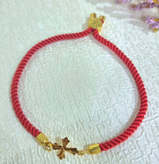 18K Real Gold Thread Cross Bracelet