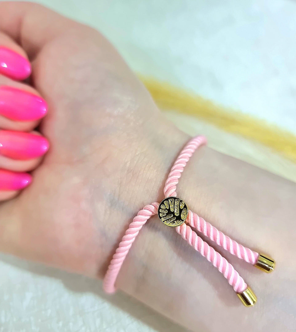 18K Real Gold Thread Flower Bracelet