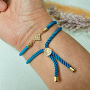 18K Real Gold Flower Thread Bracelet