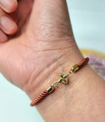Load image into Gallery viewer, 18K Real Gold Flower Thread Bracelet
