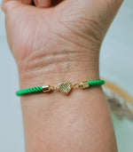 Load image into Gallery viewer, 18K Real Gold Heart Thread Bracelet

