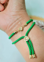Load image into Gallery viewer, 18K Real Gold Heart Thread Bracelet
