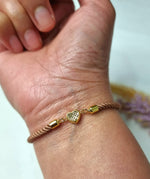 Load image into Gallery viewer, 18K Real Gold Heart Thread Bracelet
