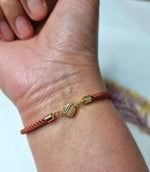 Load image into Gallery viewer, 18K Real Gold Heart Thread Bracelet
