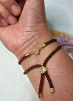 Load image into Gallery viewer, 18K Real Gold Heart Thread Bracelet
