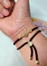 Load image into Gallery viewer, 18K Real Gold Heart Thread Bracelet
