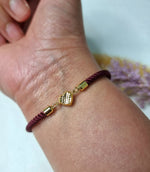 Load image into Gallery viewer, 18K Real Gold Heart Thread Bracelet
