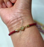 Load image into Gallery viewer, 18K Real Gold Heart Thread Bracelet
