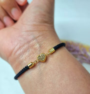 18K Real Gold Heart Thread Bracelet