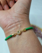 Load image into Gallery viewer, 18K Real Gold Round Thread Bracelet
