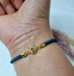 Load image into Gallery viewer, 18K Real Gold Round Thread Bracelet
