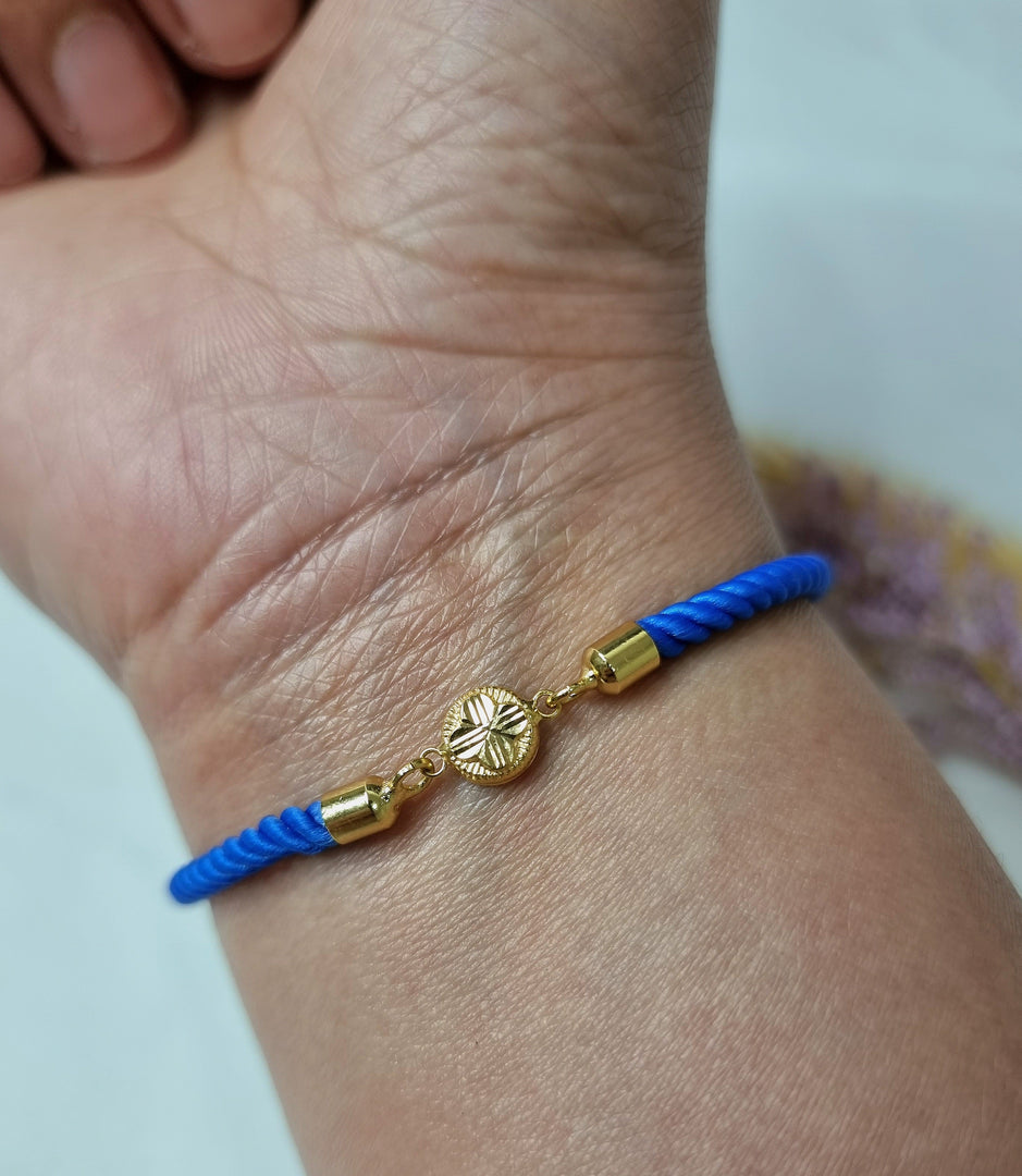 18K Real Gold Round Thread Bracelet