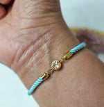 Load image into Gallery viewer, 18K Real Gold Round Thread Bracelet

